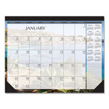 100% Recycled Earthscapes Seascapes Desk Pad Calendar, 22 X 17, 2021