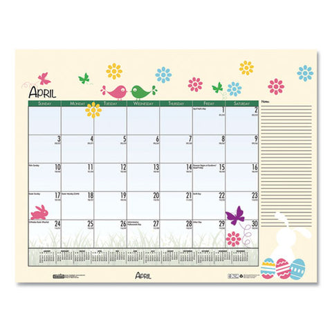 Earthscapes Seasonal Desk Pad Calendar, 18.5 X 13, 2022