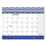 100% Recycled Geometric Desk Pad Calendar, 22 X 17, 2021