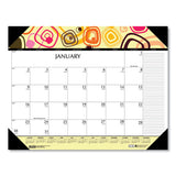 100% Recycled Geometric Desk Pad Calendar, 22 X 17, 2021