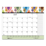 100% Recycled Geometric Desk Pad Calendar, 22 X 17, 2021