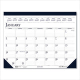 Recycled Two-color Monthly Desk Pad Calendar, 18.5 X 13, 2021