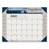 Recycled Motivational Photographic Monthly Desk Pad Calendar, 22 X 17, 2022