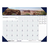 Recycled Mountains Of The World Photo Monthly Desk Pad Calendar, 22 X 17, 2021