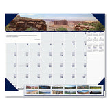 Recycled Mountains Of The World Photo Monthly Desk Pad Calendar, 22 X 17, 2021