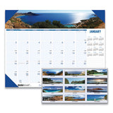 Recycled Coastlines Photographic Monthly Desk Pad Calendar, 18.5 X 13, 2022