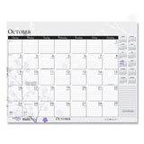 100% Recycled Contempo Desk Pad Calendar, 22 X 17, Wild Flowers, 2021