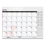 100% Recycled Contempo Desk Pad Calendar, 22 X 17, Wild Flowers, 2021