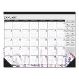 100% Recycled Contempo Desk Pad Calendar, 22 X 17, Wild Flowers, 2021