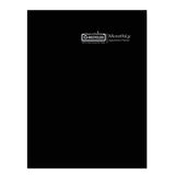 Recycled Ruled Planner With Stitched Leatherette Cover, 11 X 8.5, Black, 2021-2023