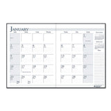 Recycled Ruled Planner With Stitched Leatherette Cover, 11 X 8.5, Black, 2021-2023