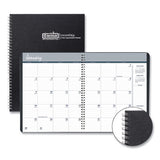 Two-year Monthly Hard Cover Planner, 11 X 8.5, Black, 2021-2022