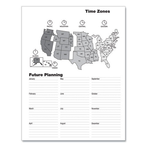 100% Recycled Monthly 5-year-62 Months Planner, 11 X 8.5, Black, 2021-2025