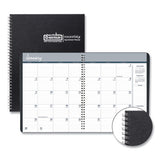 One-year Monthly Hard Cover Planner, 11 X 8.5, Black, 2020-2022