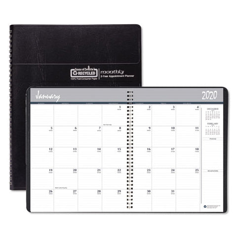 100% Recycled Two Year Monthly Planner With Expense Logs, 8.75 X 6.88, 2022-2023