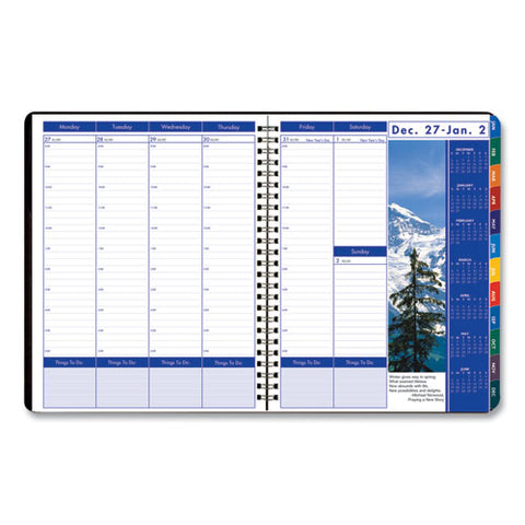 Recycled Earthscapes Weekly-monthly Planner, 11 X 8.5, Black, 2021