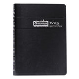 Daily Appointment Book, 15-minute Appointments, 8 X 5, Black, 2022