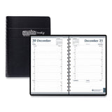 Daily Appointment Book, 15-minute Appointments, 8 X 5, Black, 2022