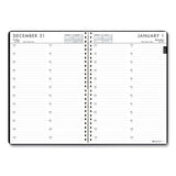 Recycled 24-7 Daily Appointment Book-monthly Planner, 10 X 7, Black, 2022