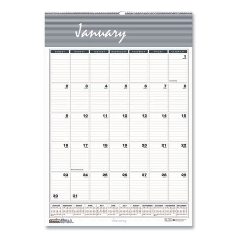 Recycled Bar Harbor Wirebound Monthly Wall Calendar, 12 X 17, 2022