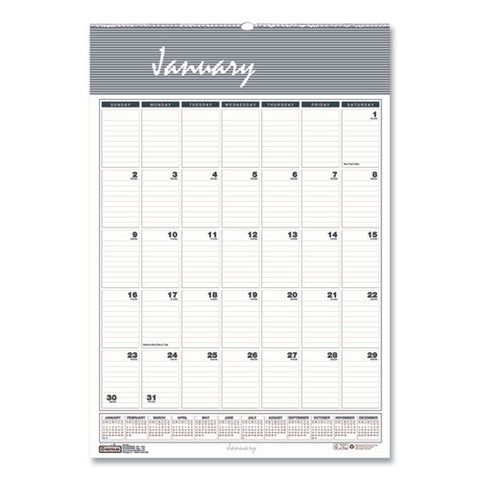 Recycled Bar Harbor Wirebound Monthly Wall Calendar, 15.5 X 22, 2022