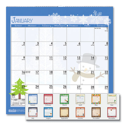 100% Recycled Seasonal Wall Calendar, 12 X 12, 2021