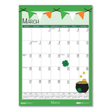 100% Recycled Seasonal Academic Wall Calendar, 12 X 16.5, 2021-2022