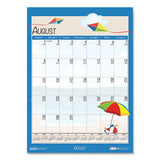 100% Recycled Seasonal Academic Wall Calendar, 12 X 16.5, 2021-2022