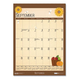 100% Recycled Seasonal Academic Wall Calendar, 12 X 16.5, 2021-2022