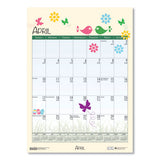 100% Recycled Seasonal Academic Wall Calendar, 12 X 16.5, 2021-2022