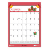 100% Recycled Seasonal Academic Wall Calendar, 12 X 16.5, 2021-2022