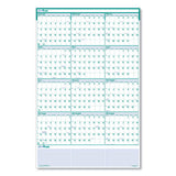 Recycled Express Track Reversible-erasable Yearly Wall Calendar, 24 X 37, 2021