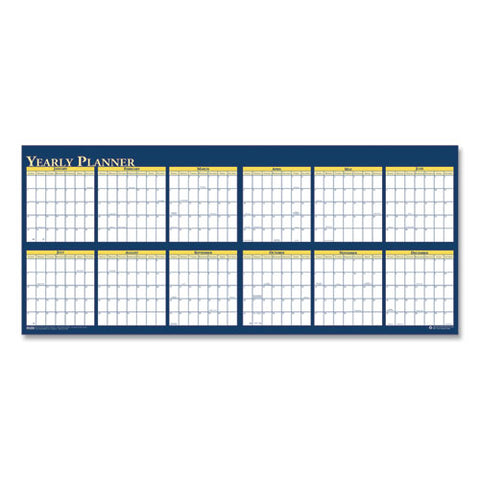 Recycled Reversible Yearly Wall Planner, 60 X 26, 2021