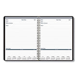 Recycled Meeting Note Planner, 11 X 8.5, Black-blue, 2021