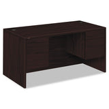 10500 Series Double Pedestal Desk, 60" X 30" X 29.5", Mahogany