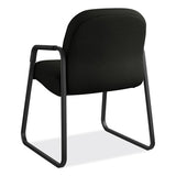 Pillow-soft 2090 Series Guest Arm Chair, 31.25" X 35.75" X 36", Black Seat-black Back, Black Base