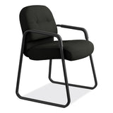 Pillow-soft 2090 Series Guest Arm Chair, 31.25" X 35.75" X 36", Black Seat-black Back, Black Base