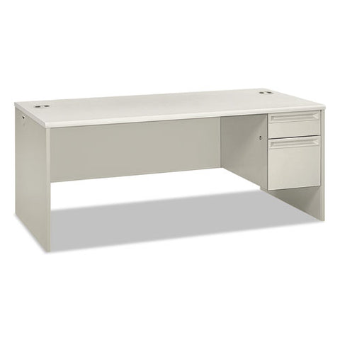 38000 Series Right Pedestal Desk, 72" X 36" X 30", Light Gray-silver