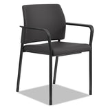 Accommodate Series Guest Chair With Fixed Arms, 23.25" X 22.25" X 32", Black Seat, Black Back, Charblack Base, 2/carton