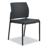 Accommodate Series Guest Chair, 23.5" X 22.25" X 31.5", Black Seat, Black Back, Textured Black Base, 2/carton