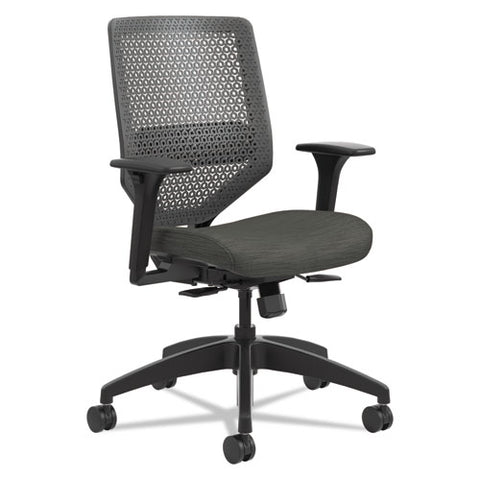 Solve Series Reactiv Back Task Chair, Supports Up To 300 Lbs., Ink Seat-charcoal Back, Black Base