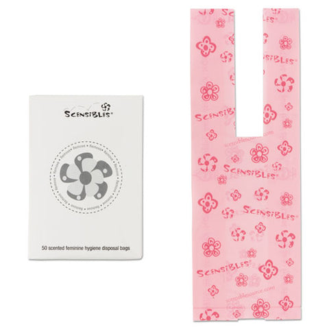 Scensibles Personal Disposal Bags, 3.38" X 9.75", Pink, 1,200-carton