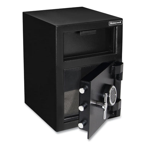 Steel Depository Safe With Digital Lock, 14 X 15.2 X 20.2, 1.06 Cu Ft, Black