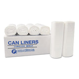 Low-density Commercial Can Liners, 60 Gal, 0.7 Mil, 38" X 58", White, 100-carton