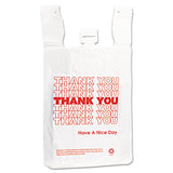 Hdpe T-shirt Bags, 14 Microns, 12" X 23", White, 500-carton