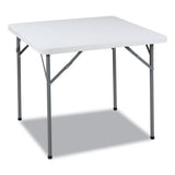 Indestructable Classic Folding Table, Square Top, 200 Lb Capacity, 34w X 34d X 29h, Platinum Granite