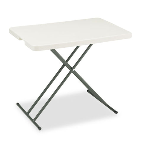 Indestructables Too 1200 Series Resin Personal Folding Table, 30 X 20, Platinum