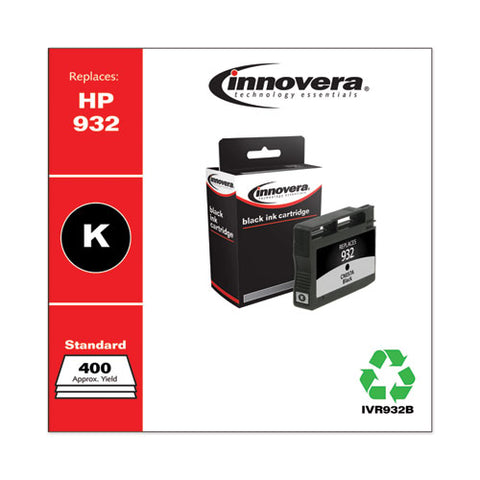 Remanufactured Black Ink, Replacement For Hp 932 (cn057a), 400 Page-yield