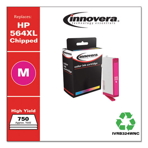 Remanufactured Magenta High-yield Ink, Replacement For Hp 564xl (cb324wn), 750 Page-yield