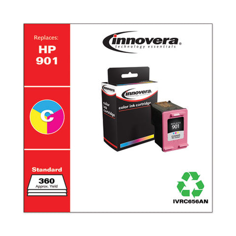 Remanufactured Tri-color Ink, Replacement For Hp 901 (cc656an), 360 Page-yield